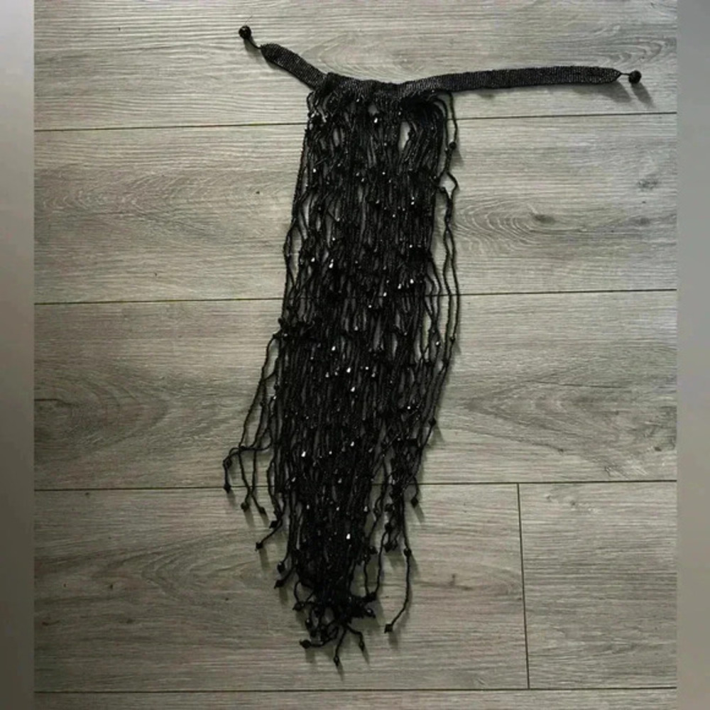 Black Beaded Necklace
